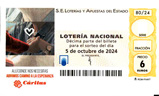 Décimo del sorteo de Lotería Nacional del 5 de Octubre de 2024